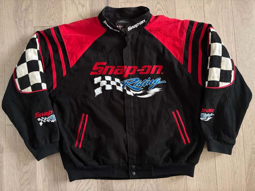 Vintage Snap-on Racing Choko Motorsports Embroidered Checkered Racing Jacket